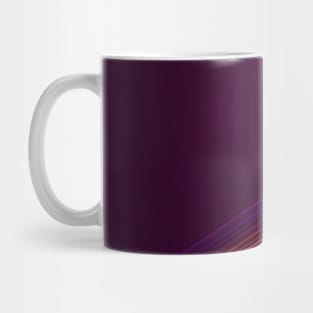 Digital Design - Purple Abstract Strips Mug